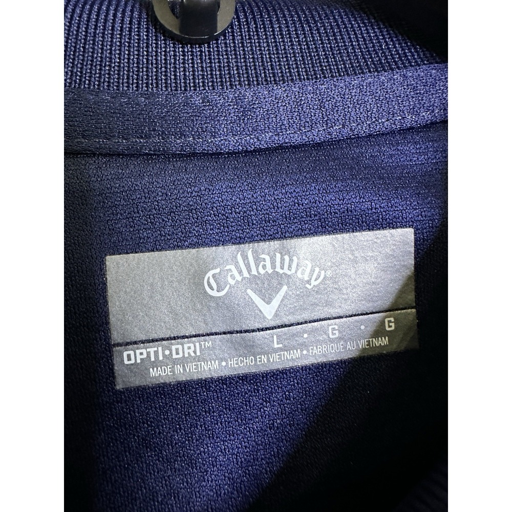 Callaway Womens SWING TECH Solid Knit Navy Polo Peacoat Size Large - OPTI DRI - Picture 3 of 10
